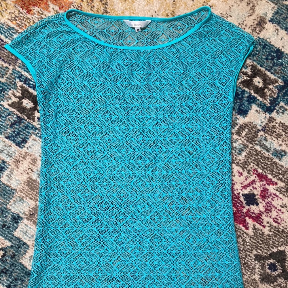 Ella Moss Turquoise Swimsuit Coverup Size Medium